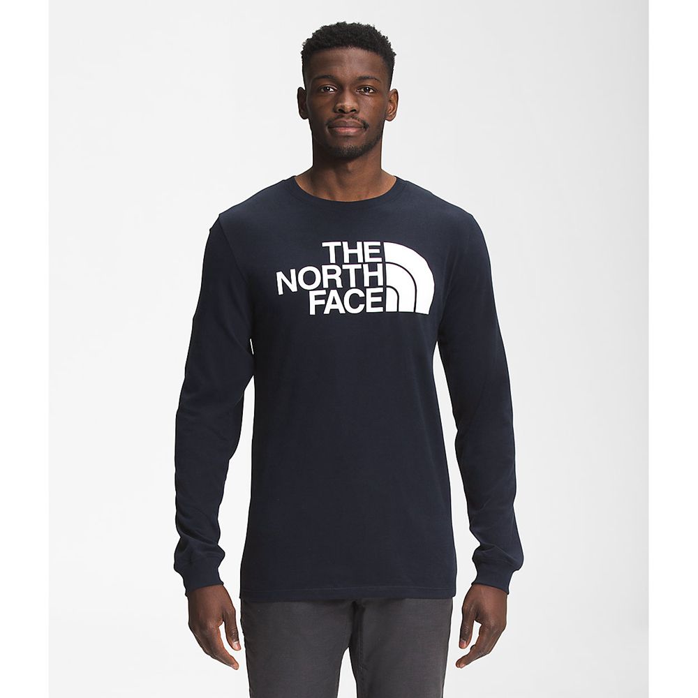 The North Face Long Sleeve Mens Australia - The North Face Long Sleeve Half Dome Navy (QOE-807659)